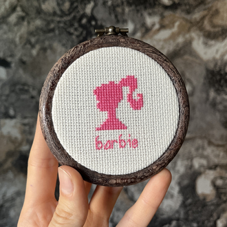 Barbie Kanaviçe Kasnak Pano