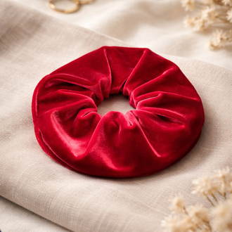 Kadife Saç Tokası – El Yapımı Dolgun Scrunchie | 8 Renk