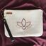 Lotus Çiçeği Kanaviçe Clutch Çanta