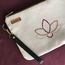 Lotus Çiçeği Kanaviçe Clutch Çanta
