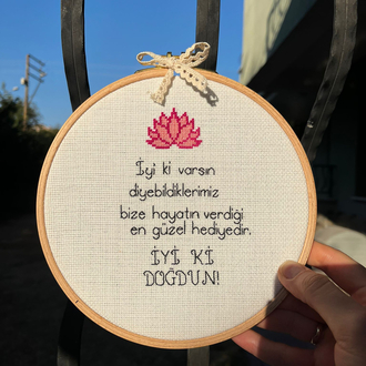 Lotuslu Doğum Günü Hediye Pano