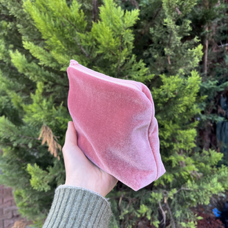 Toz Pembe İpek Kadife Çanta