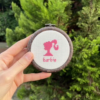 Barbie Kanaviçe Kasnak Pano