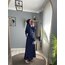 ELEGANCE SATEN ELBİSE -Lacivert