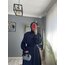 ELEGANCE SATEN ELBİSE -Lacivert