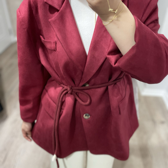 PREMİUM SÜET CEKET -Bordo