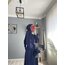 ELEGANCE SATEN ELBİSE -Lacivert