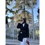 KEMERLİ BLAZER CEKET -Siyah