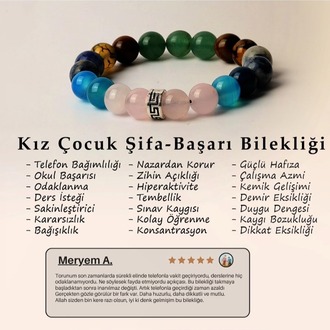 %100 Doğal Taş Kız Çoçul Şifa Bilekliği