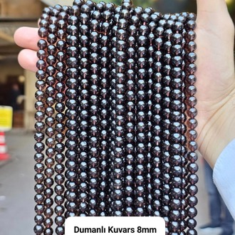 8 MM Dumanlı Kuvars Taşı Dize