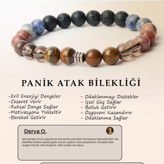 %100 Doğal Taş Panik Atak Bilekliği