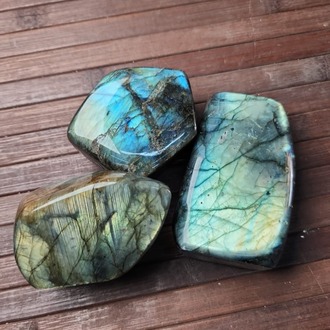 3 Adet %100 Orijinal A Kalite Labradorit Mineral