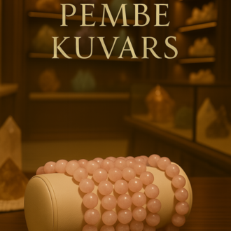 %100 Doğal Pembe Kuvars Taşı Bileklik
