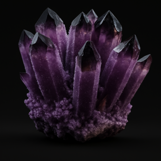 Ametist  Saf Mineral Lotus Çiçeği Model