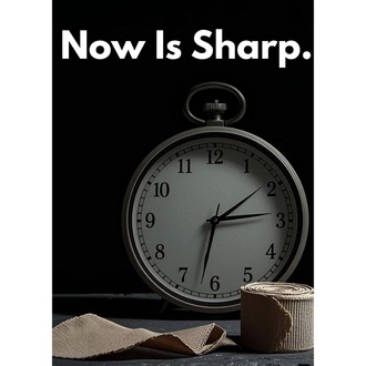 Now Is Sharp Poster | Time & Discipline Motivational Wall Art (Digital Download)