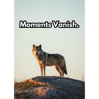 Moments Vanish / Focus & Motivation Digital Poster | Printable Wall Art for Growth & Success