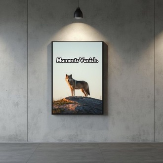Moments Vanish / Focus & Motivation Digital Poster | Printable Wall Art for Growth & Success