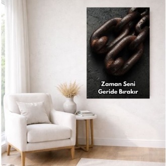 Motivasyon Posteri | Zaman, Disiplin ve Farkındalık Temalı Dijital Duvar Sanatı