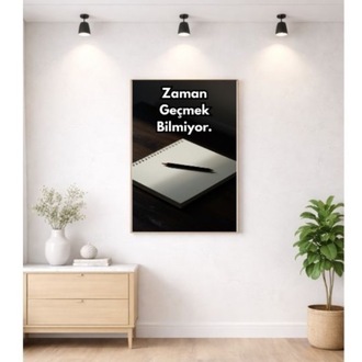 Motivasyon Posteri | Zaman, Disiplin ve Farkındalık Temalı Dijital Duvar Sanatı