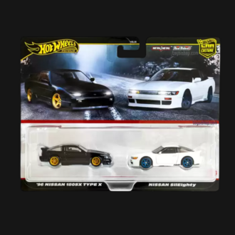 Hot Wheels Premium İkili Paket - 96 Nissan 180SX Type X - Nissan SilEighty