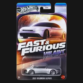 Hot Wheels Silver Series Fast & Furious Villains - 2022 Delorean Alphas