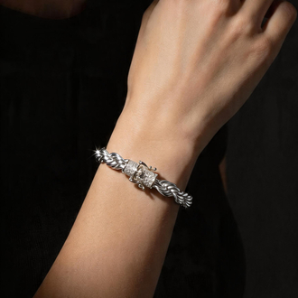 Silver taşlı bileklil