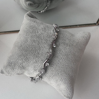 Silver renk taşlı beony bileklik