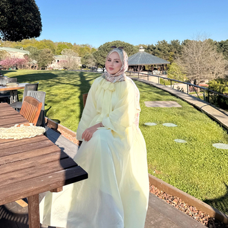Flora elbise tereyağ sarısı