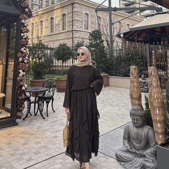 Elena takım kahverengi