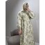 Yeşil soft kelebek desen elbise