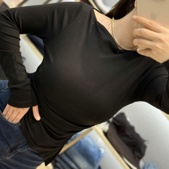 Kayık yaka asimetrik body 