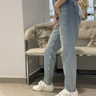 TAŞLI MOM JEAN 