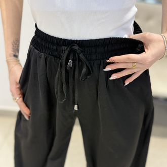 BELİ LASTİKLİ SATEN PANTOLON