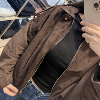 Süet Bomber ceket