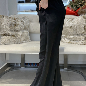 BELİ LASTİKLİ SATEN PANTOLON