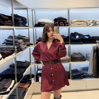 SATEN DOKULU ELBİSE