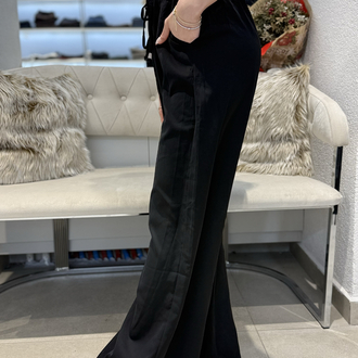BELİ LASTİKLİ SATEN PANTOLON