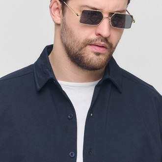%100 Coton Kumaş Gömlek Pantolon Takım Lacivert Renk