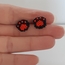 Patisever Kırmızı Pati Burgulu Küpe