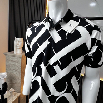 BEYMEN DESENLİ KUMAŞ POLO YAKA