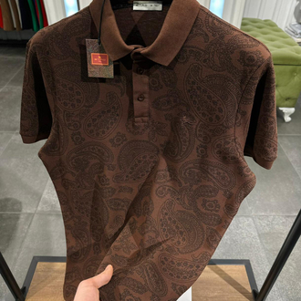 ETRO KAHVERENGİ DESENLİ POLO YAKA