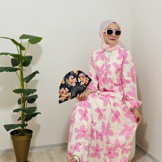 ELİSA ELBİSE PEMBE