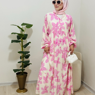 ELİSA ELBİSE PEMBE