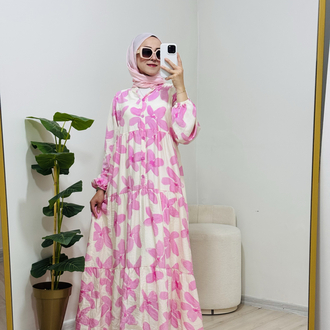 ELİSA ELBİSE PEMBE