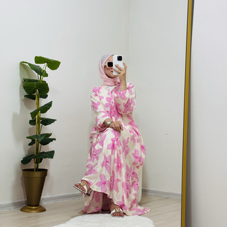 ELİSA ELBİSE PEMBE