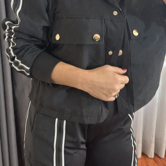 Siyah paraşüt takım