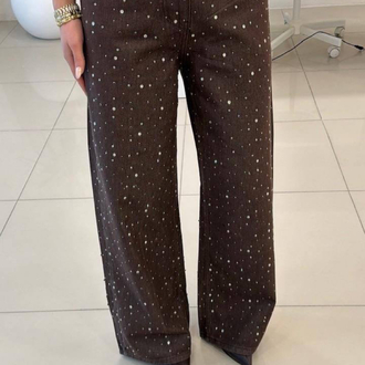 Kahve taşlı pantolon