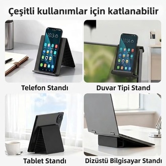 Katlanabilir Çok Amaçlı Telefon, Tablet ve Laptop Standı