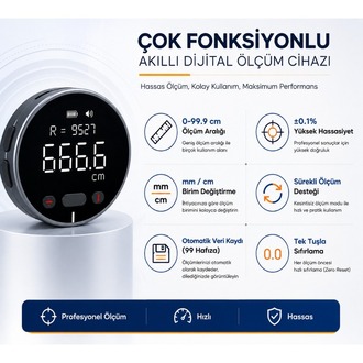 Akıllı Dijital Cetvel – Kavisli ve Eğimli Yüzey Ölçüm Cihazı