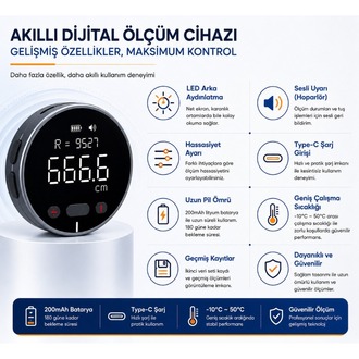 Akıllı Dijital Cetvel – Kavisli ve Eğimli Yüzey Ölçüm Cihazı